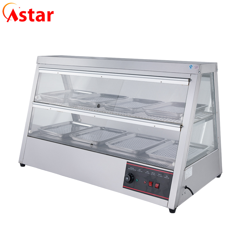Catering Equipment 2 Layer 2 Tray Electric Hot Food Display Warmer