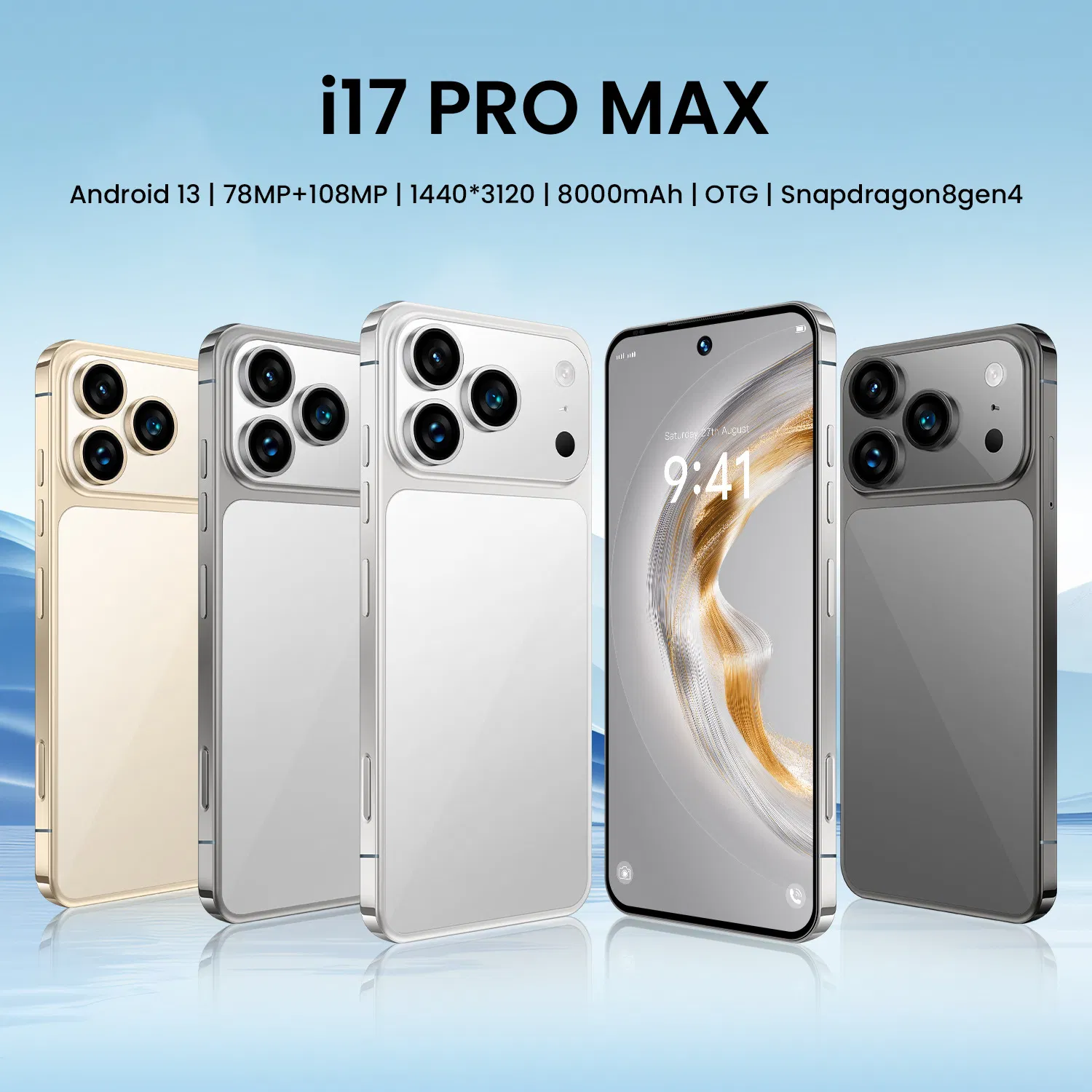 2025 Hot Sale Ai Mobile Phone Brand New Global Version Phone17PRO 7.3 Inches Smart Phone