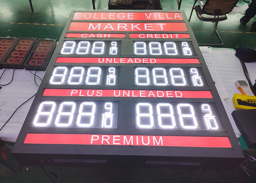 Ultra-Thin Digital LED Poster Gas Station Oil Price Display with Magnetic Flip Score Board Flip DOT Display Sdk Function