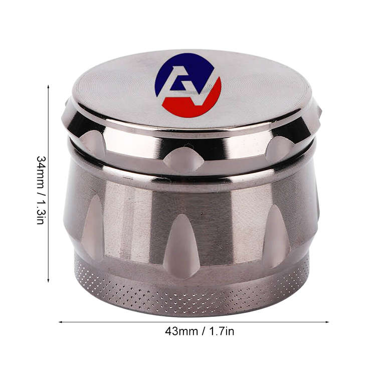 Customized 4 Layer Zinc Alloy Herb Grinder Manual Tobacco Grinder