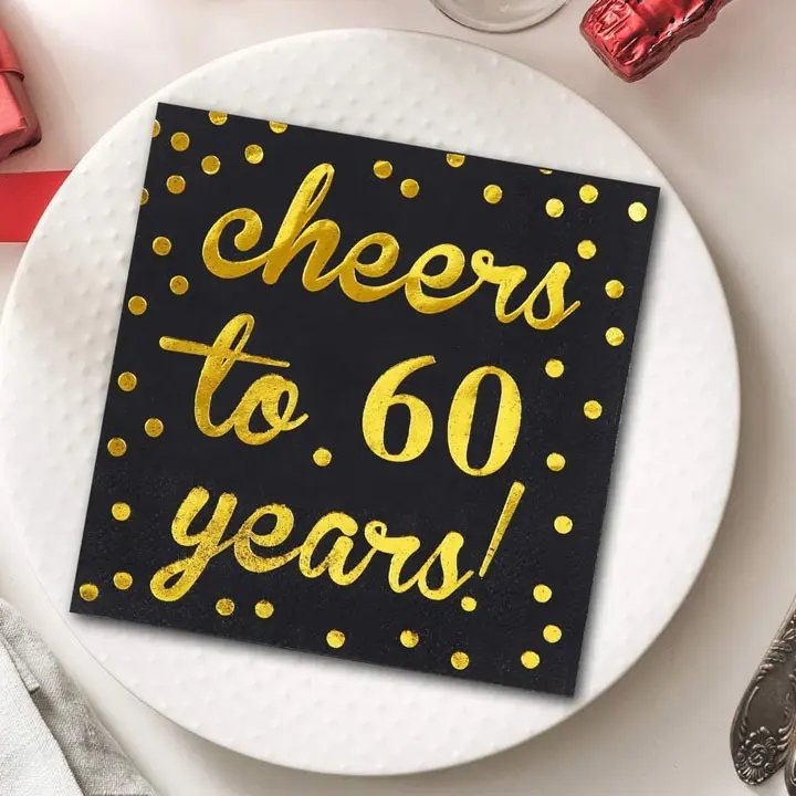 Wholesale 2/3ply Custom Napkins with Logo Foil Black Restaurant Wedding Party Beverage Personalized Cocktail Paper Napkin