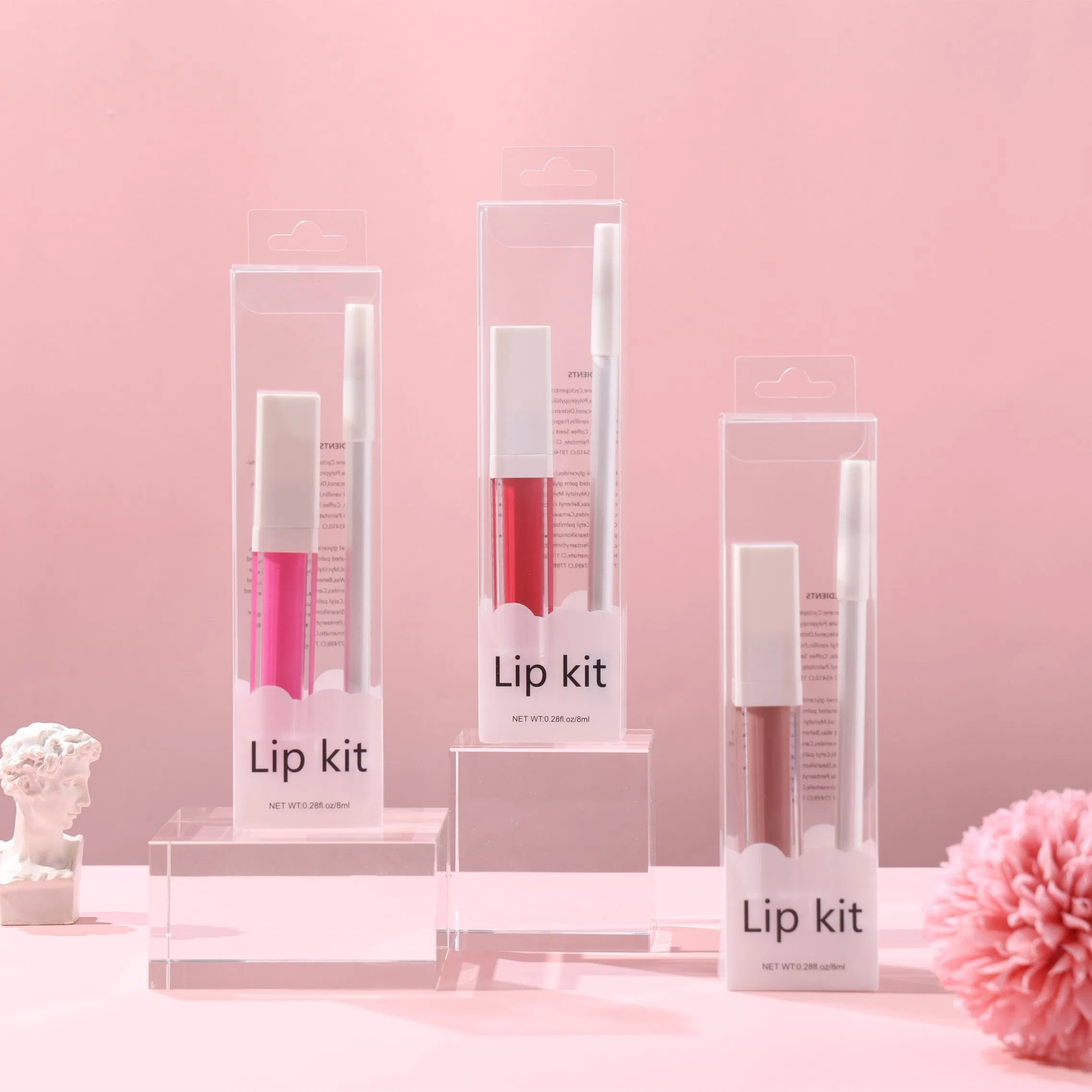 Custom Wholesale Lipstick Set Private Label Lip Gloss Makeup Lipstick and Lipliner Set
