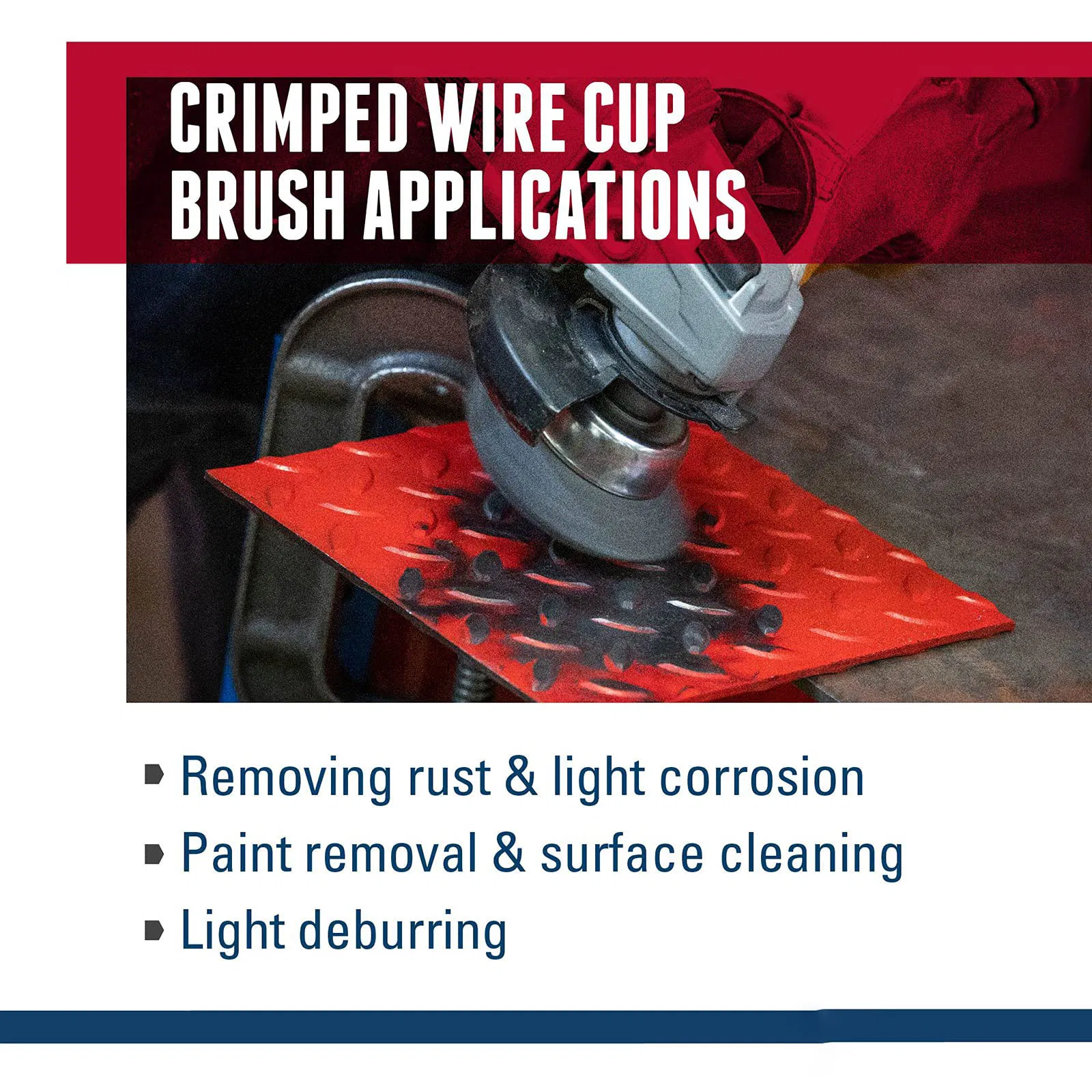 Crimped Wire Cup Brush 014" Steel Fill