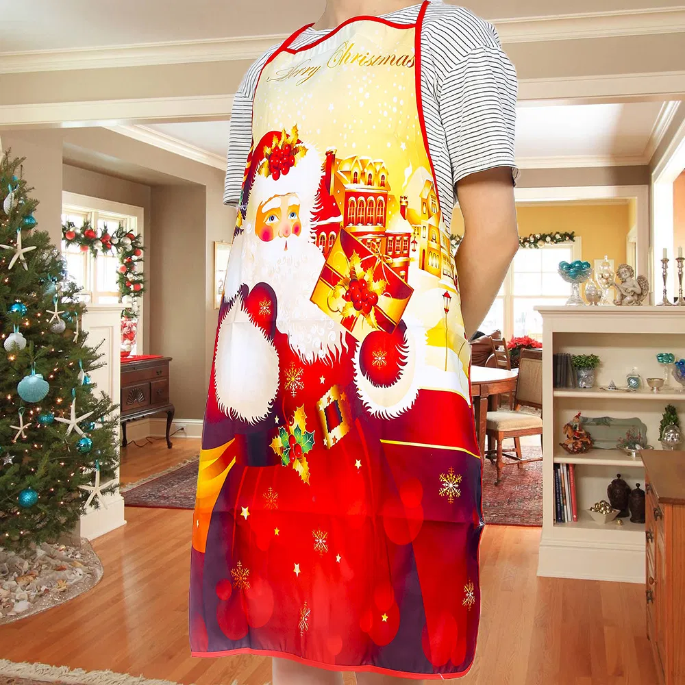 Christmas Party Chef Cooking Restaurant Home Adult Santa Adjustable Kitchen Cooking Apron