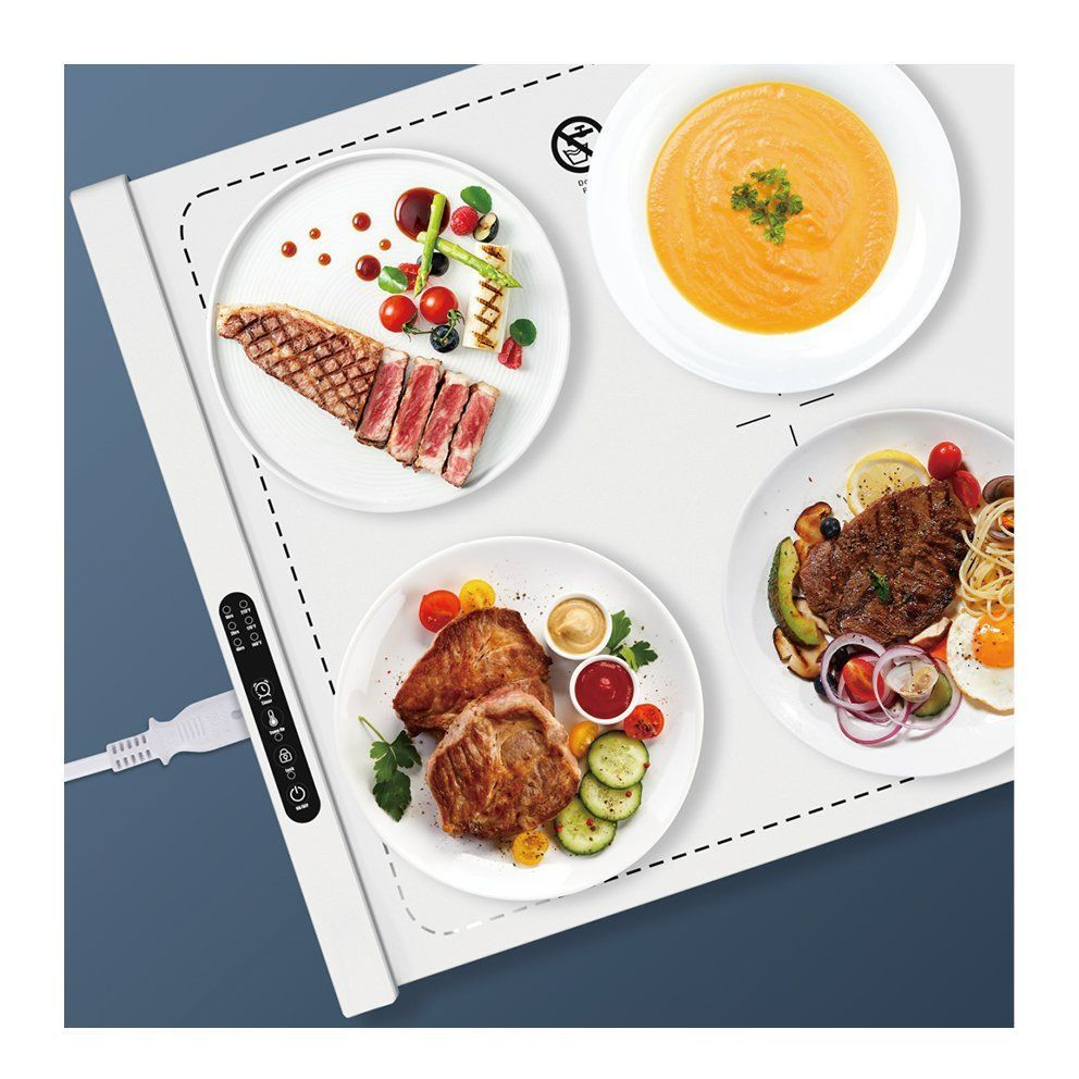 Mat - Fast Heating Silicone Electric Warmer Tray with 4 Level Temperature,