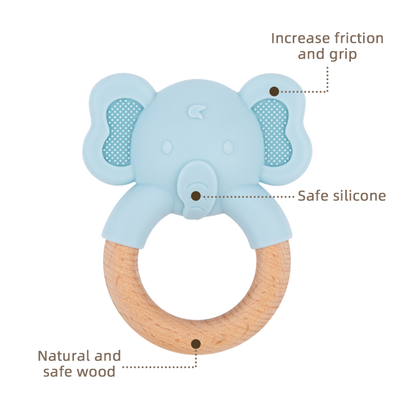 Cartoon Silicone Elephant Gum Molar Stick Baby Anti-Eating Hand Molar Glue