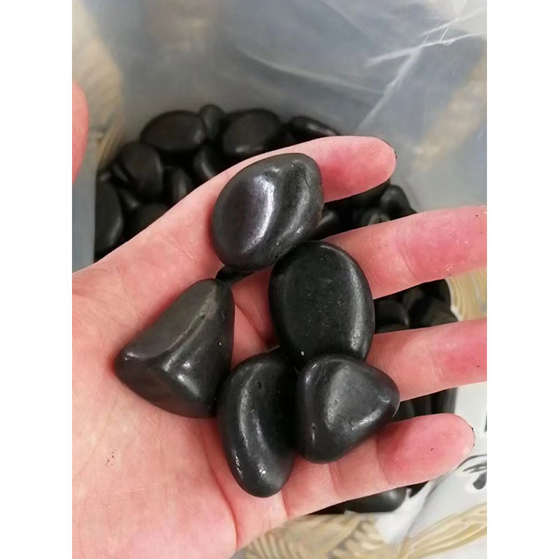 Decorative River Rock Multicolored Polished Stones Natural Polished/Honed Color Wholesale Black Pebbles Price