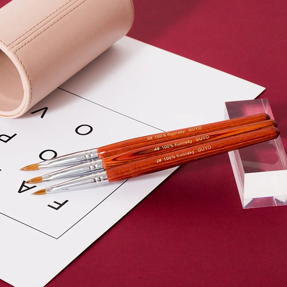 Guyo Mahogany #2 Kolinsky Acrylic Nail Art Brush