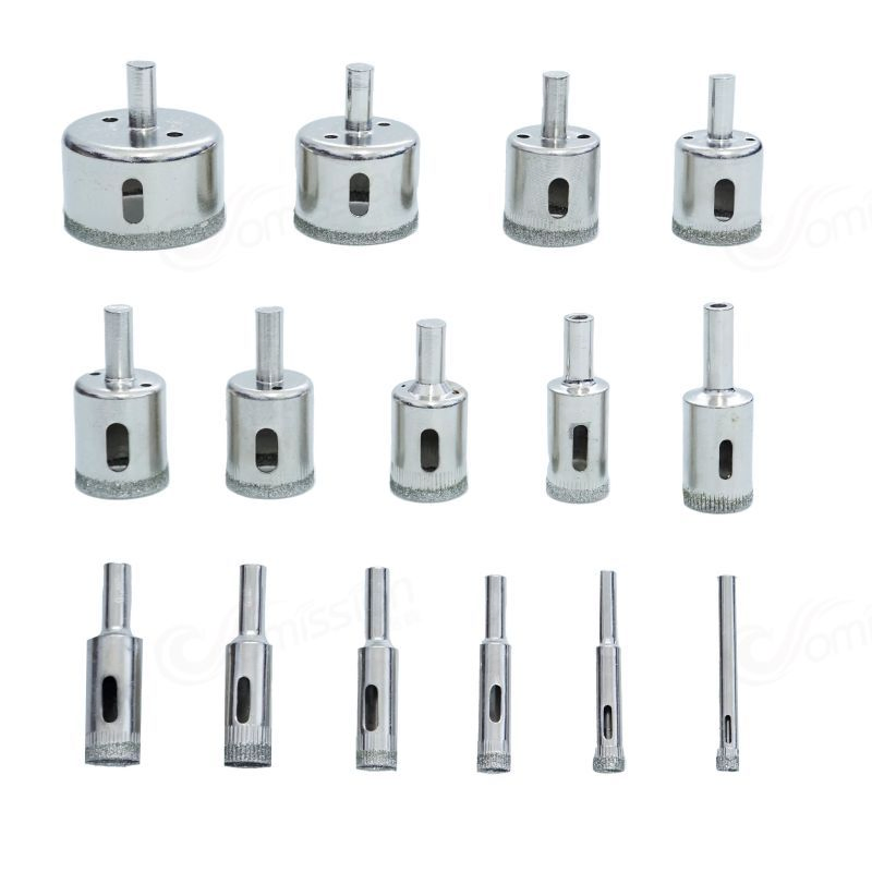 Diamond-Coated Hole Opening Tool for Ceramic, Glass, and Stone Surfaces