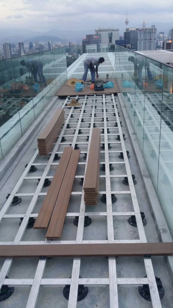 Ocox WPC Decking Paver Support Plastic/Stainaless Steel Adjustable Pedestal for Decking