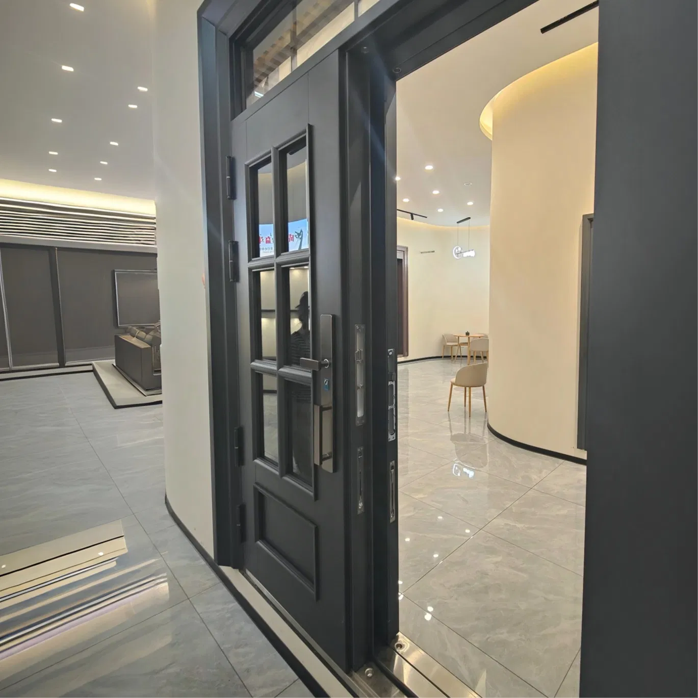 China Steel Aluminum Door Security Entrance Interior Guangdong Exterior Metal Modern Wrought Iron Front Single Garden Metallic Glass Windows and Door Price