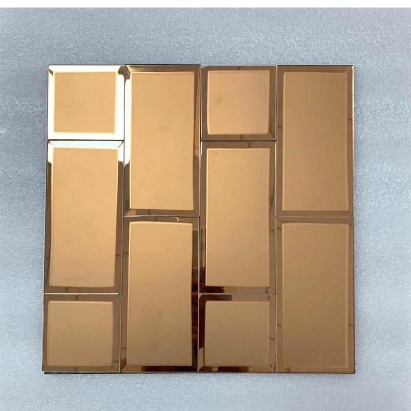 Self-Adhesive Mirror Glass Mosaic Tiles for Stylish Home Decor