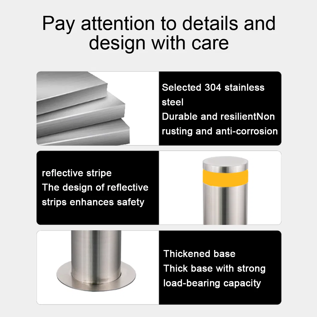 Reliable Automatic Lifting Column Steel Bollard - Customizable Options
