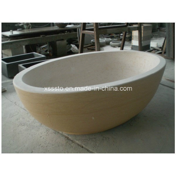 Stone Travertine Freestanding Tub Cheap Bathtub for Bathroom Decor
