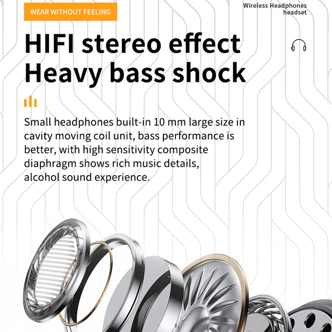 Wireless Earbuds Earphones with Display Charge Box for for Smart Phone