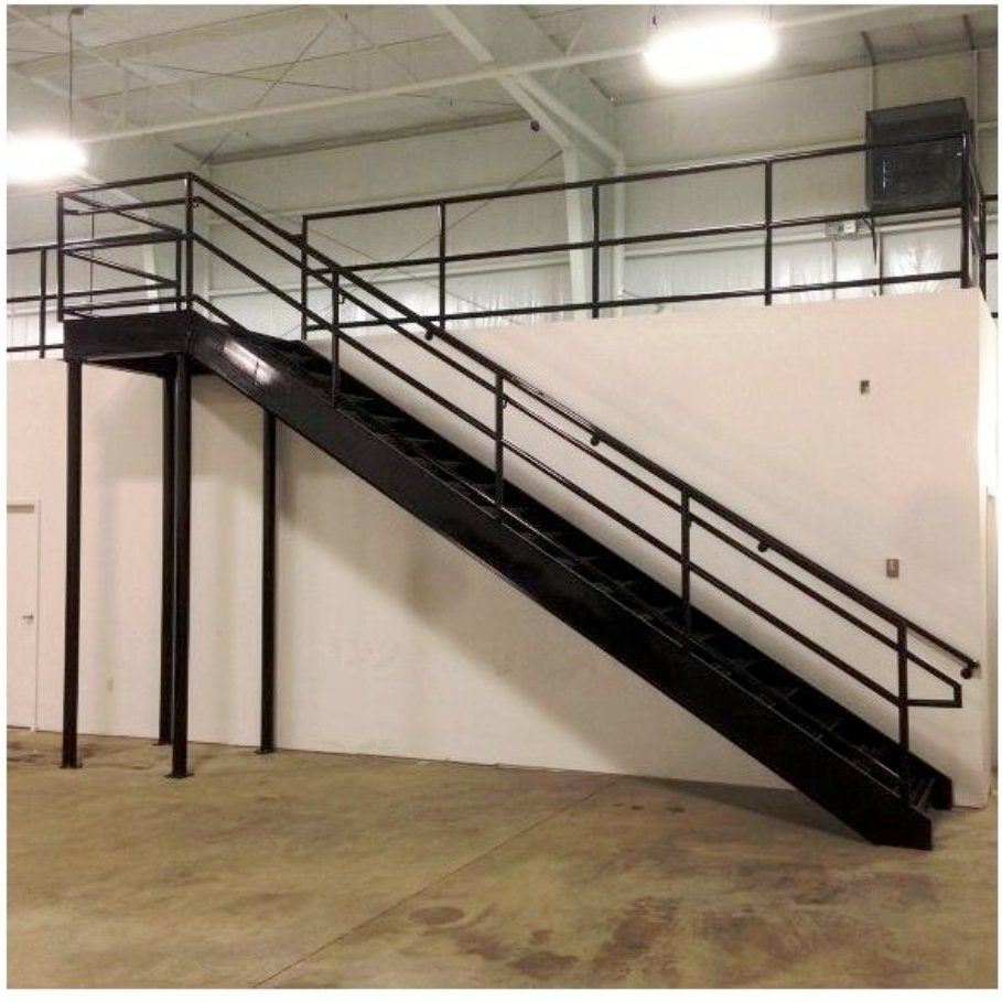MS004 Indoor Prefabricated Staircase Custom Steel Handrails Outdoor Stairs