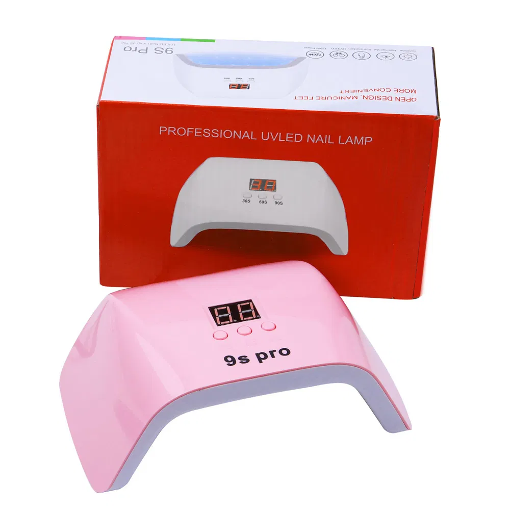 120W High-Power Smart Nail Lamp Professional UV LED Solar Nail Drying Lamp Nail Polish Baking Lamp Mini Nail Lamp Nail Polish Curing Gel LED Nail Dryer