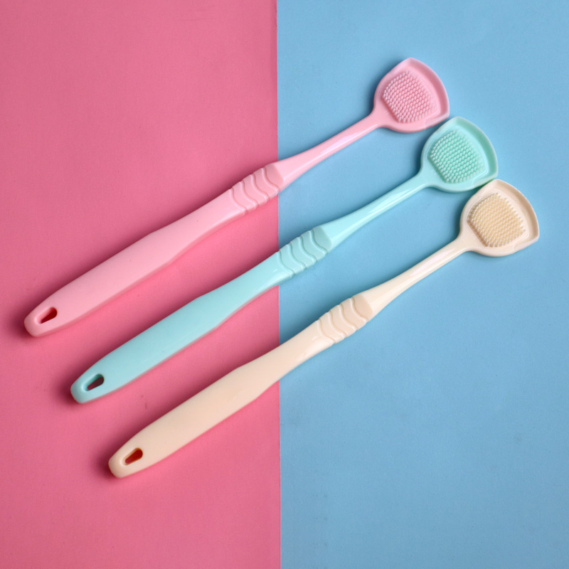 Wholesale Soft Silicone Tongue Scraper Tongue Cleaner Brush Oral Care Custom Logo