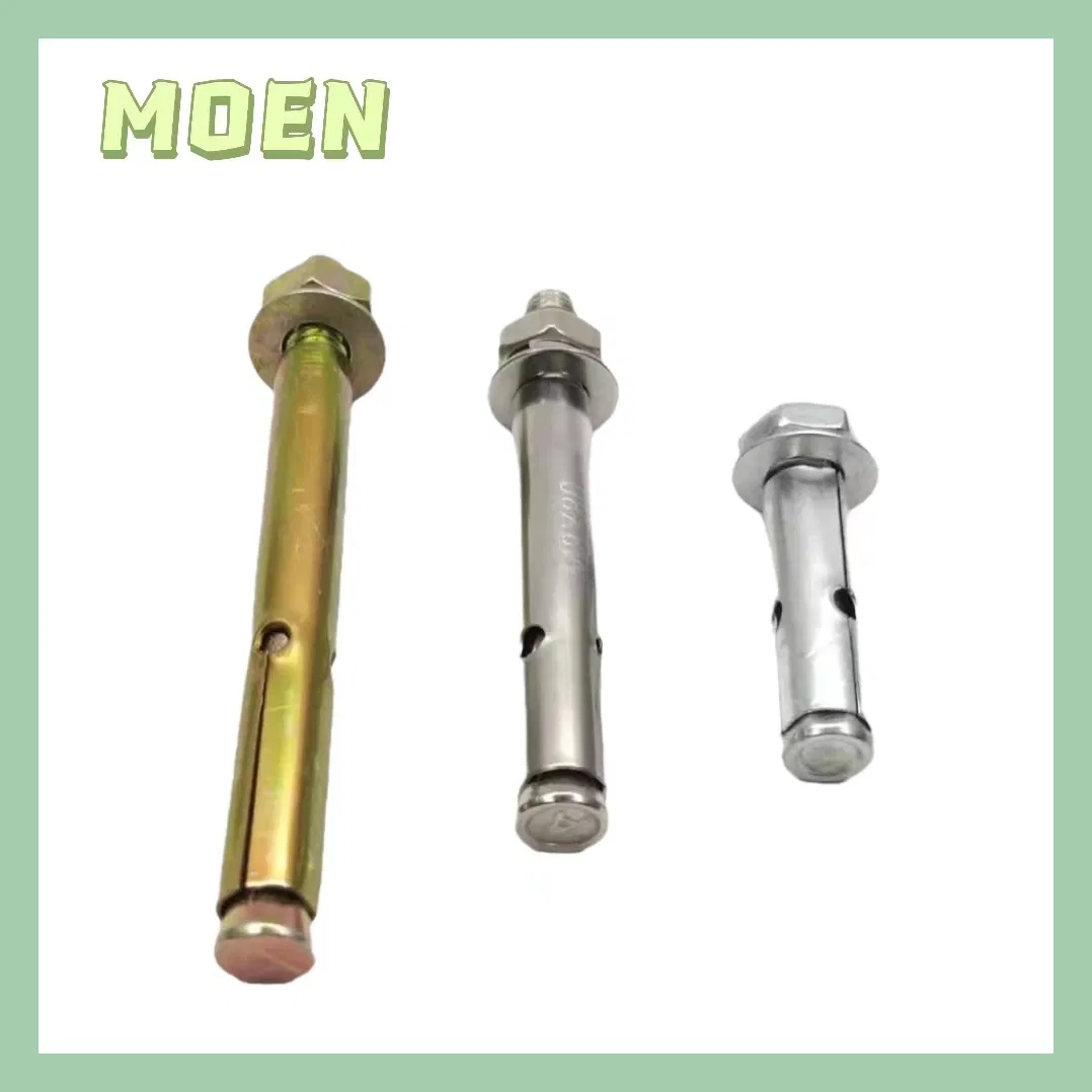 Carbon Steel Elevator Expansion Bolt M6×80mm Colored Zinc Plat