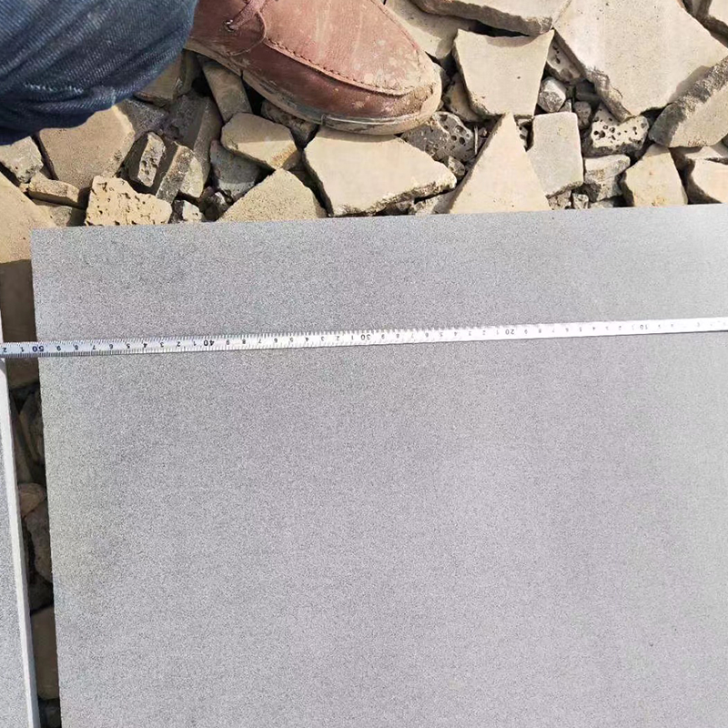 Honed/Rough Volcanic Stone Waterproof Landscaping Garden Paving Stone Black Grey Andesite Tile