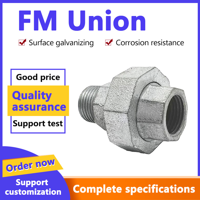 Hot Sales Malleable Iron Pipe Fittings Hot DIP Galvanized 1'' FM Union