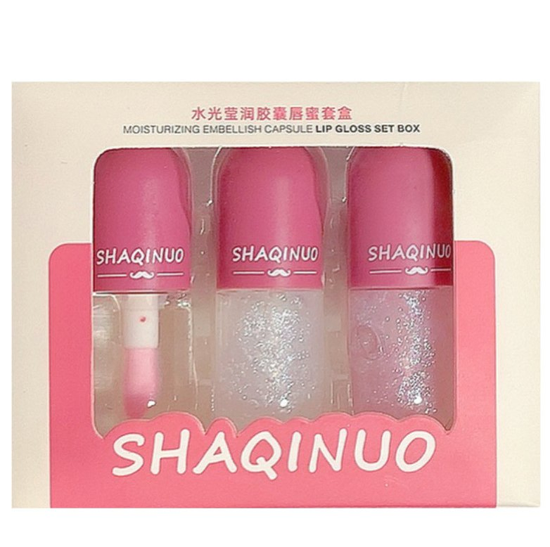 Online Wholesale in Stock 3PCS Set Color Changing Lip Oil Beauty Accessories for Women Moisturizing Nonstick Lip Gloss Tube Set Cosmetics Makeup Lip Gloss Oil