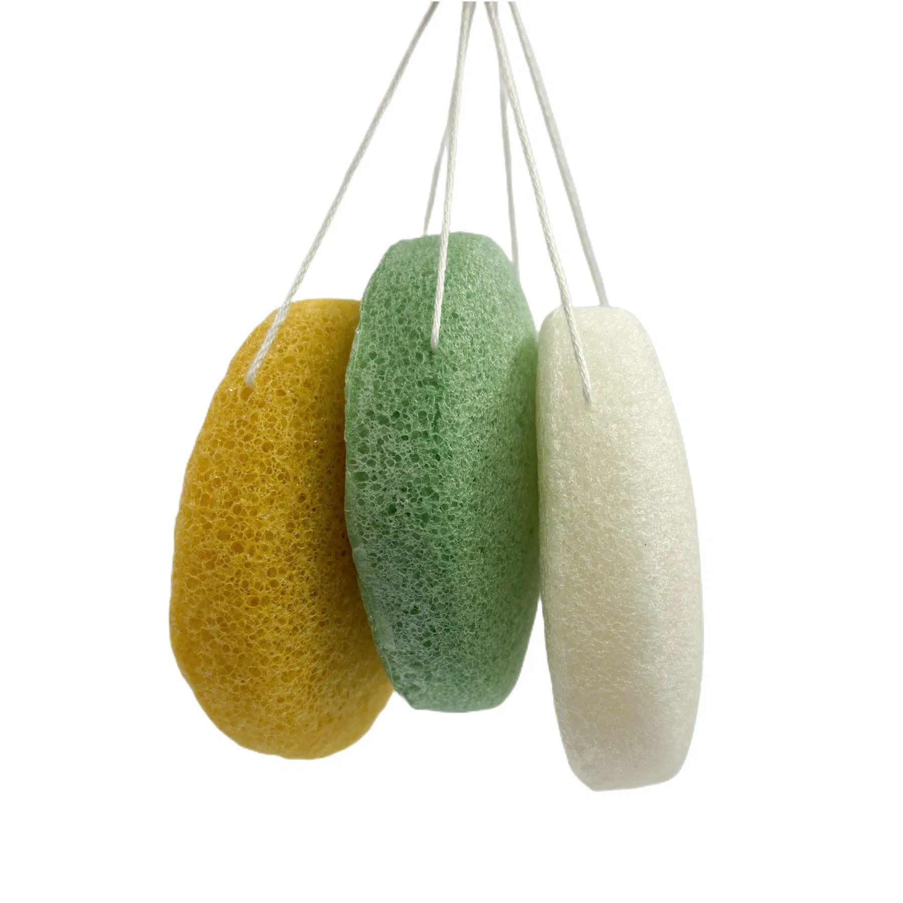Natural Round Konjac Sponge for Cleansing and Exfoliating