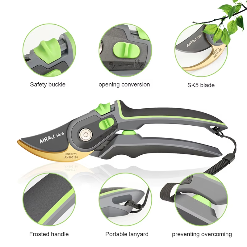 35mm Diameter Industrial Garden Pruners Efficient Cutting Pruning Shears for Fruit Trees Flowers Branches Plant Trimmer