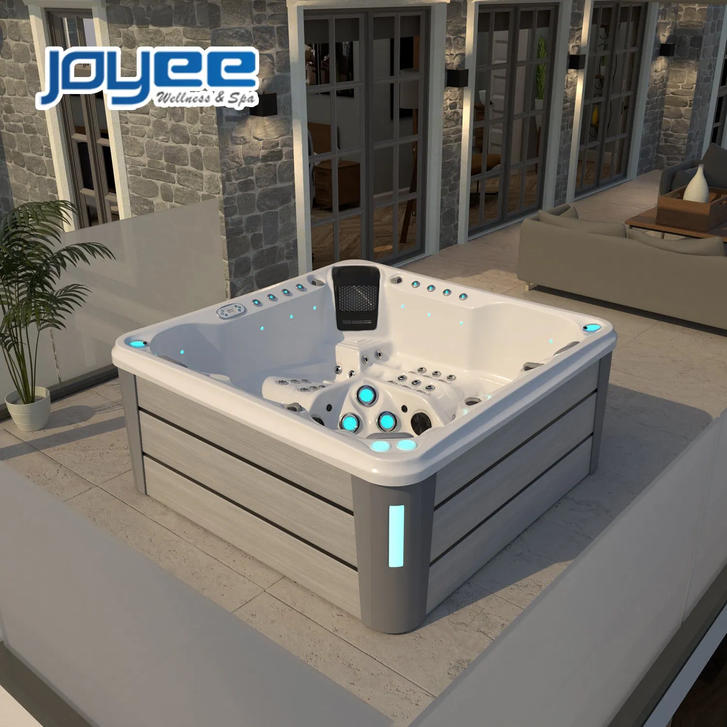 Гидромассажная ванна Joyee для 5 человек с 64 форсунками