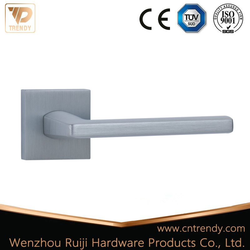 Msb Plating Wooden Interior Door Lock Hardware Door Lever Handle on Square Rose (Z6351-ZR25)