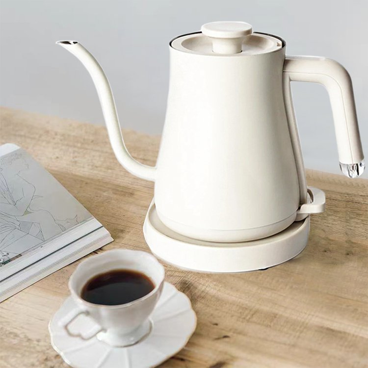 Hot Sales 0.6L White Stainless Steel Gooseneck Electric Kettles Pour Over Coffee Drip Kettle for Tea and Coffee Electric Kettle