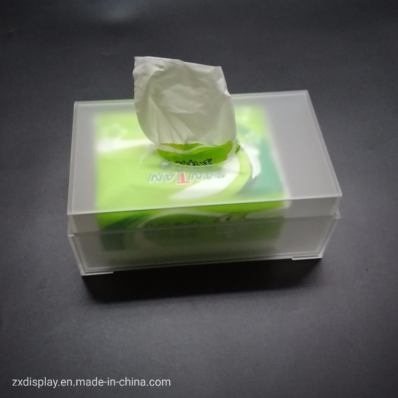 Frosted Acrylic Plastic Hand Towel Box Holder Desktop Take out Paper Towel Tissues Box