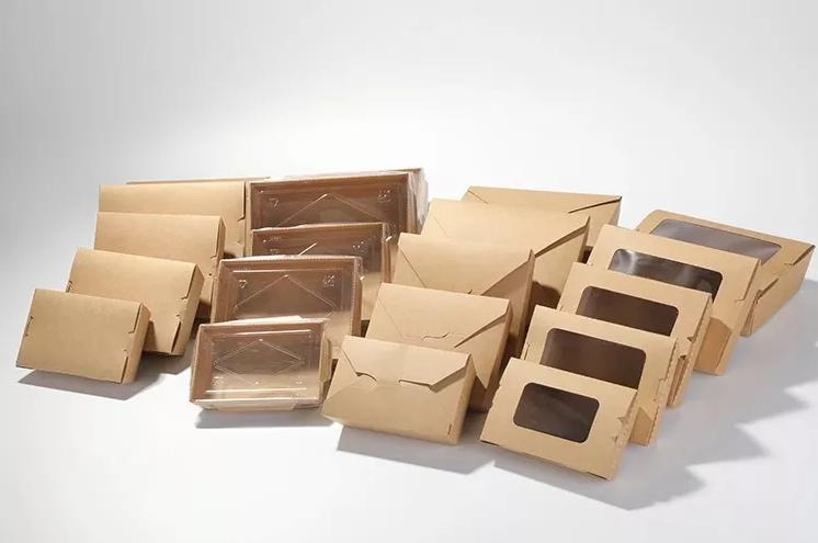 Экологичные ланч-боксы из крафт-бумаги с крышкой