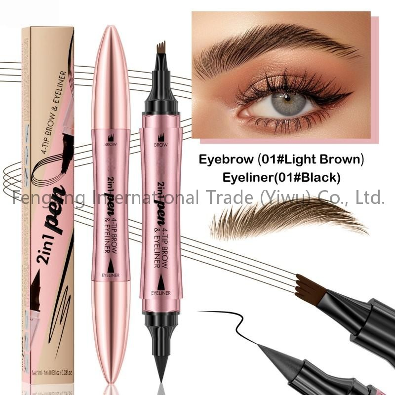 Wholesale High Quality Vegan Eyebrow Pencil Slim Double Eyebrow Pencil Private Label Eyebrow Pencil