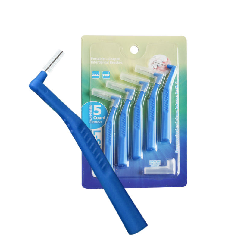 SJ Eco Friendly Orthodontic Dental Disposable Toothbrush Dental Interdental Tooth Brush L Type
