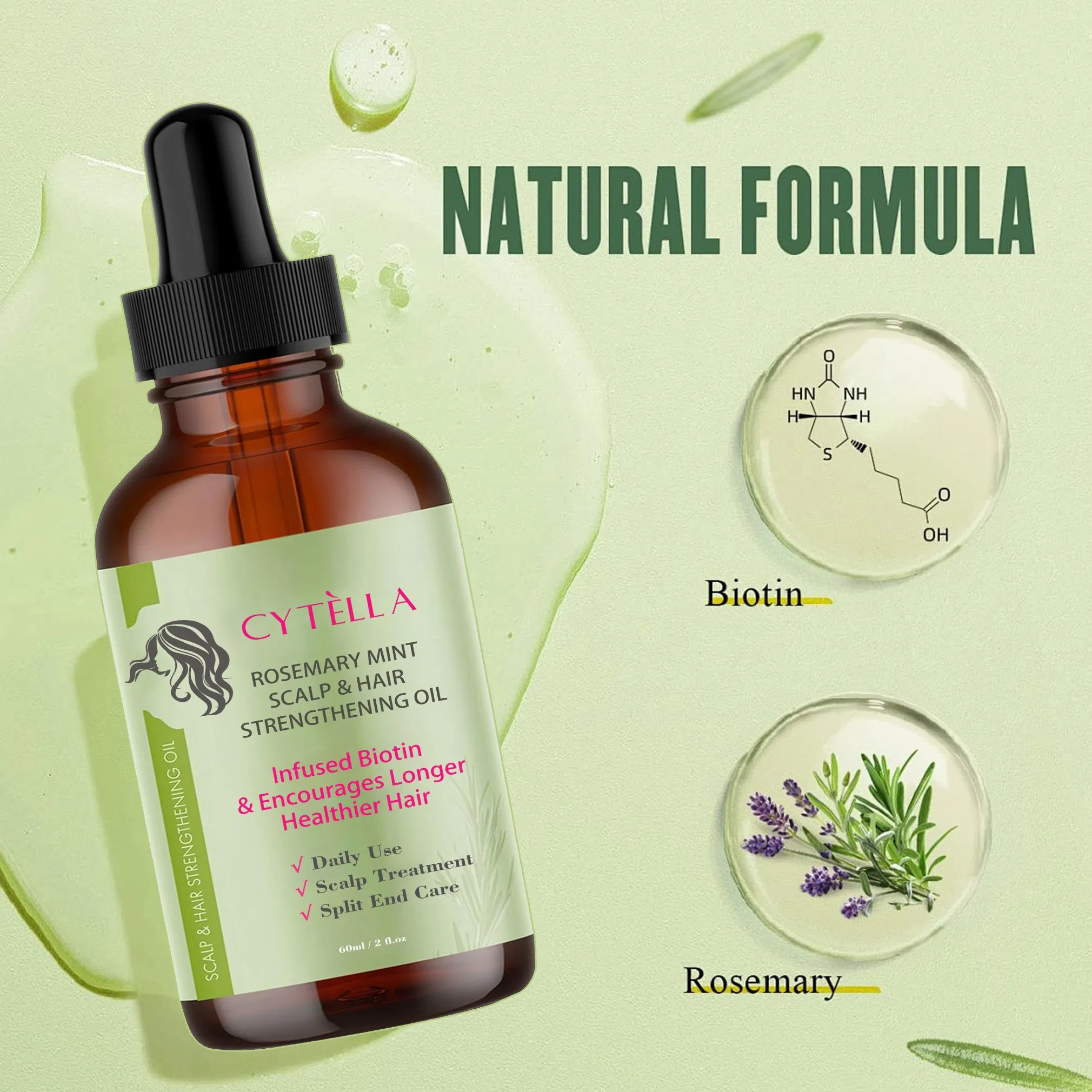 Rosemary Mint Scalp Hair Strenthening Oil