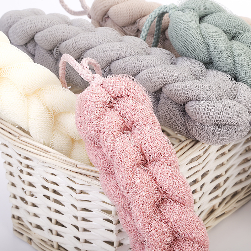 Plain Strip Hanging Flower Artifact Household Adult Pull Back Scrub Bath Towel