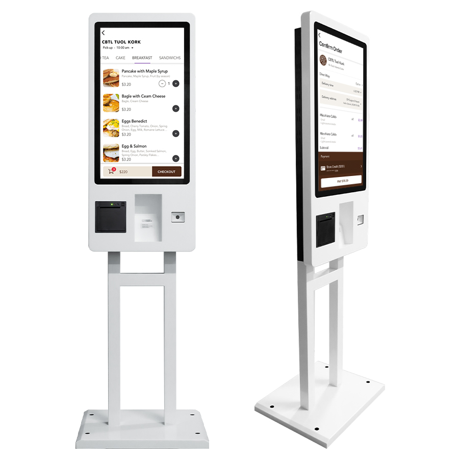 27 Inch Self Order Kiosk Mcdonalds Fast Food Self-Service Kiosk in Airport