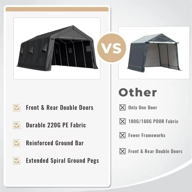 11FT X 20FT Shelter Outdoor Carport Portable Garage