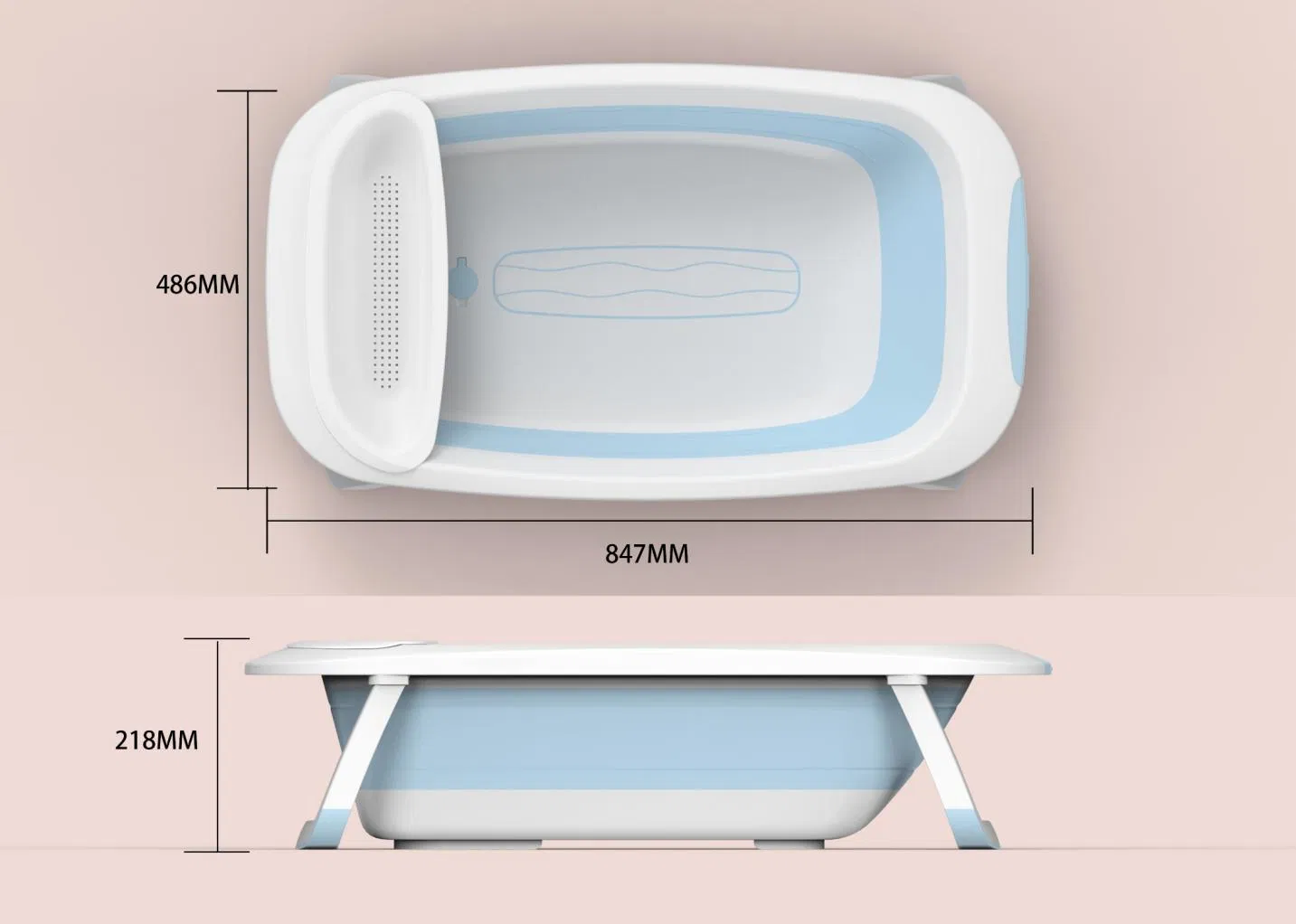 Easy Storage Foldable Baby Washing Tub for Outdoor Travel