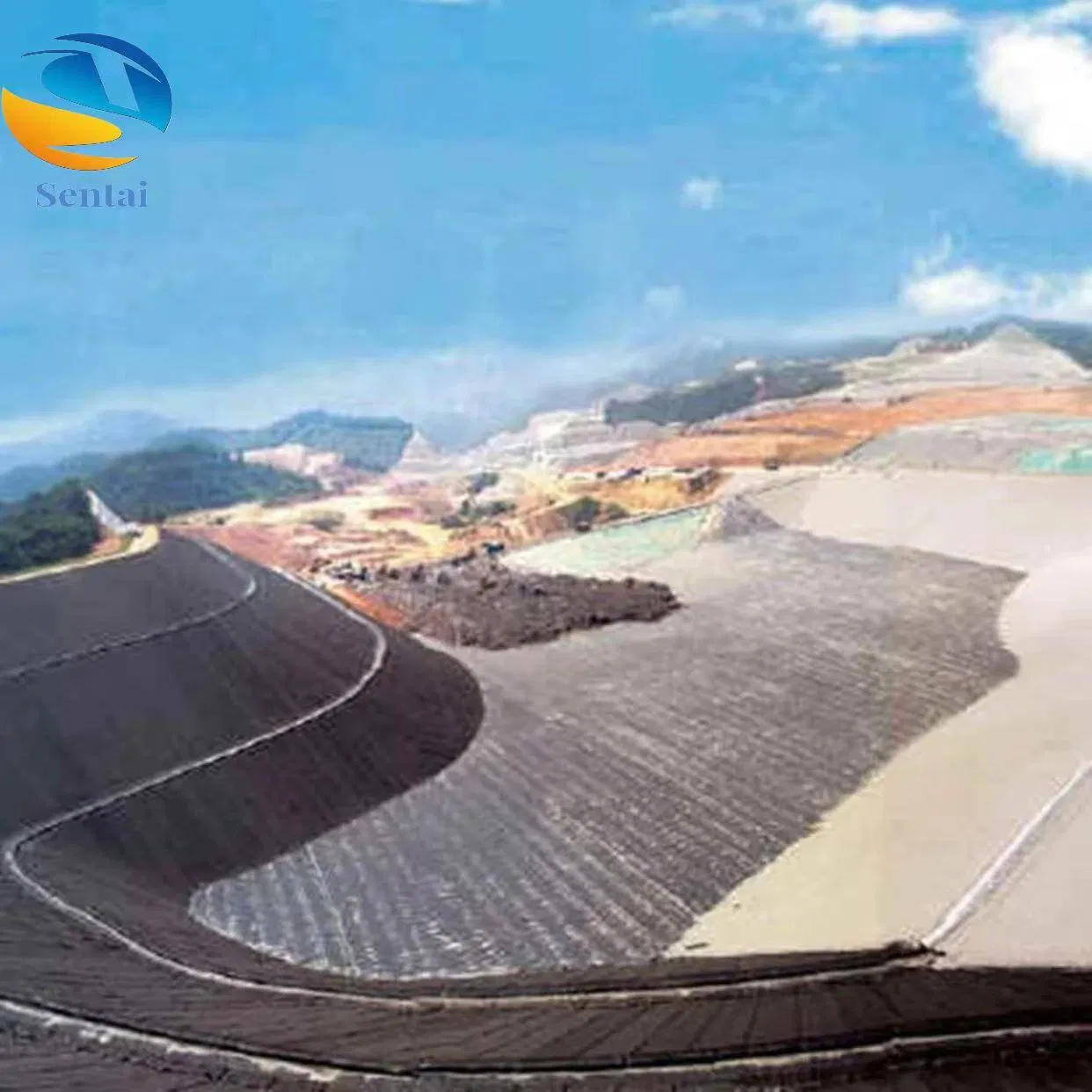 0.8mm 1mm 2mm 3mm PE LDPE HDPE Geomembrane Waterproofing Membrane for Landscape Lakes Reservoirs Artificial Lakes Lake Slope Protection Pool Pond Liner