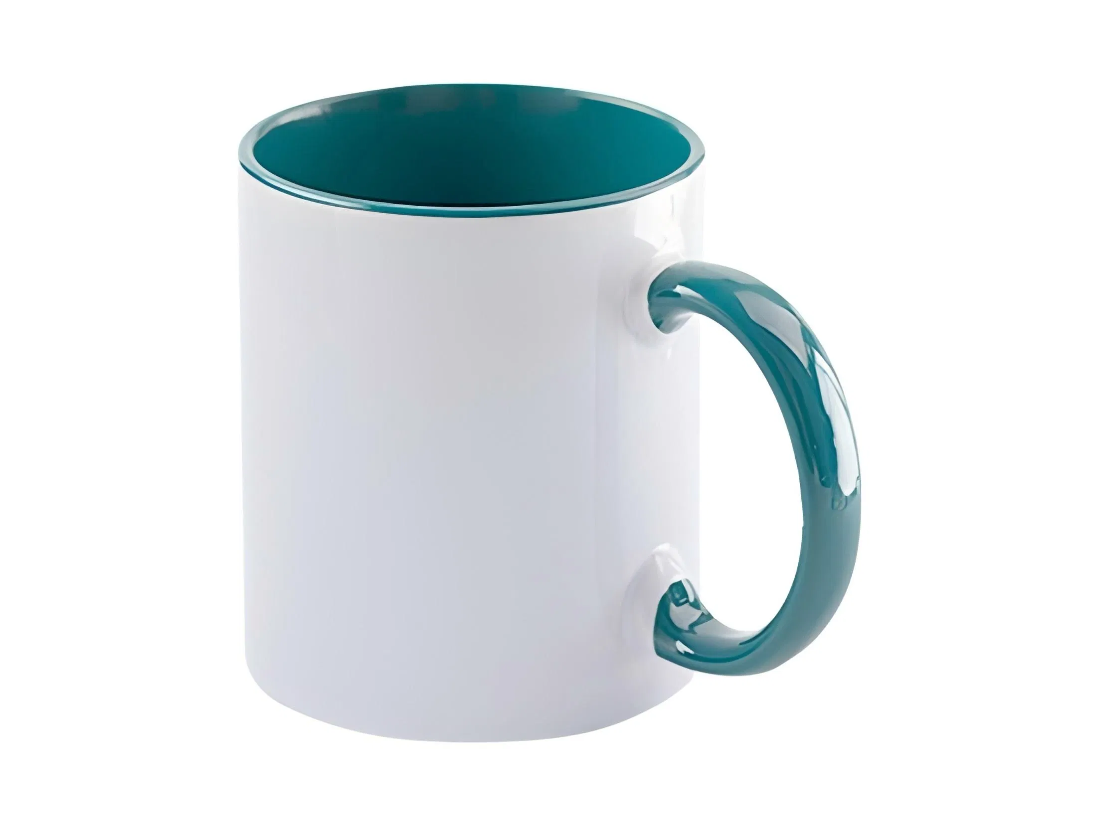 Керамическая кружка для сублимации с цветными ручками