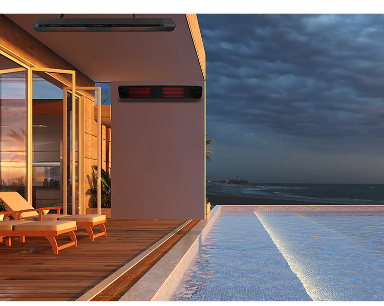 Smart Home Appliance 3200W Rapid Heating Glass Ceramic Far Infrared Panel Heater for Hotel