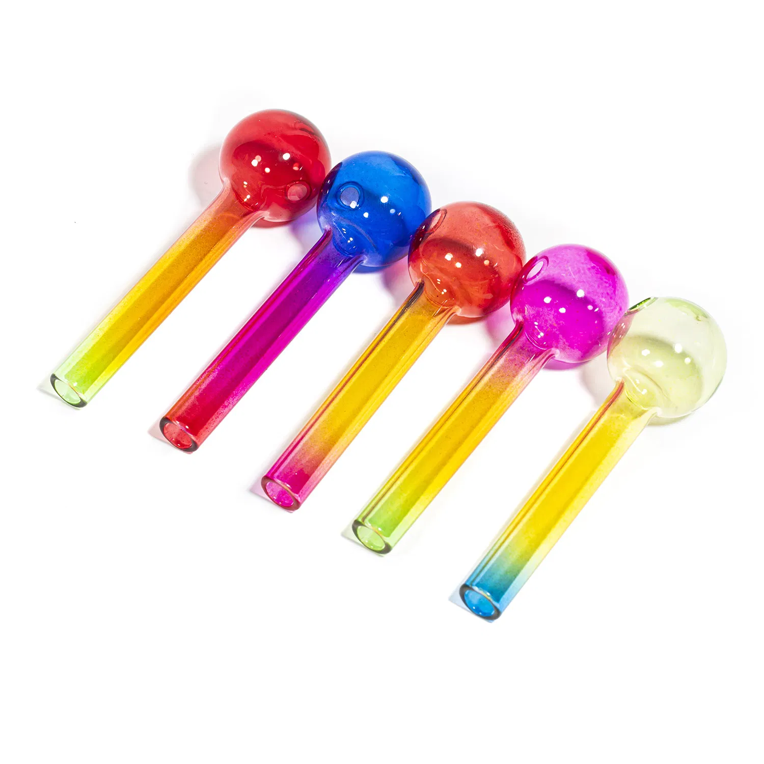 Wholesale 4 Inch Oil Burner Glass Water Pipe Color Coating Smoking Pipe