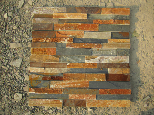 Natural Culture Stone Rusty Slate Veneer Tiles for Wall
