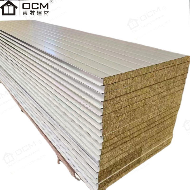 Metal Hard Exterior Polyurethane Foam Glasswool Wall Sandwich Panel Prefabricated Houses/Cold Room/Warehouse/Shed/Garage/Caravan