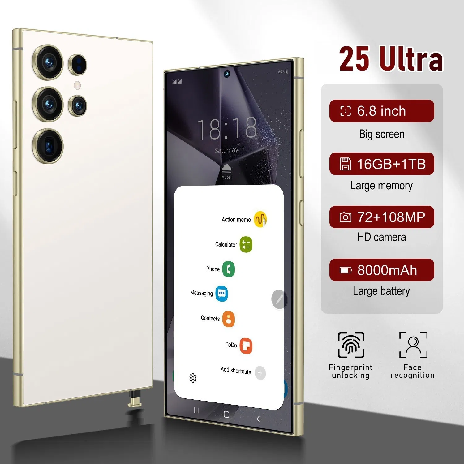 2025 New Arrival Hot Sell 5g Smartphone Large Internal Memory Android Cellphone Ready to Ship