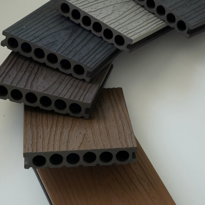 Outdoor WPC Decking Boards Co-Extrusion Wood Plastic Composite Decking Flooring Garden Deck