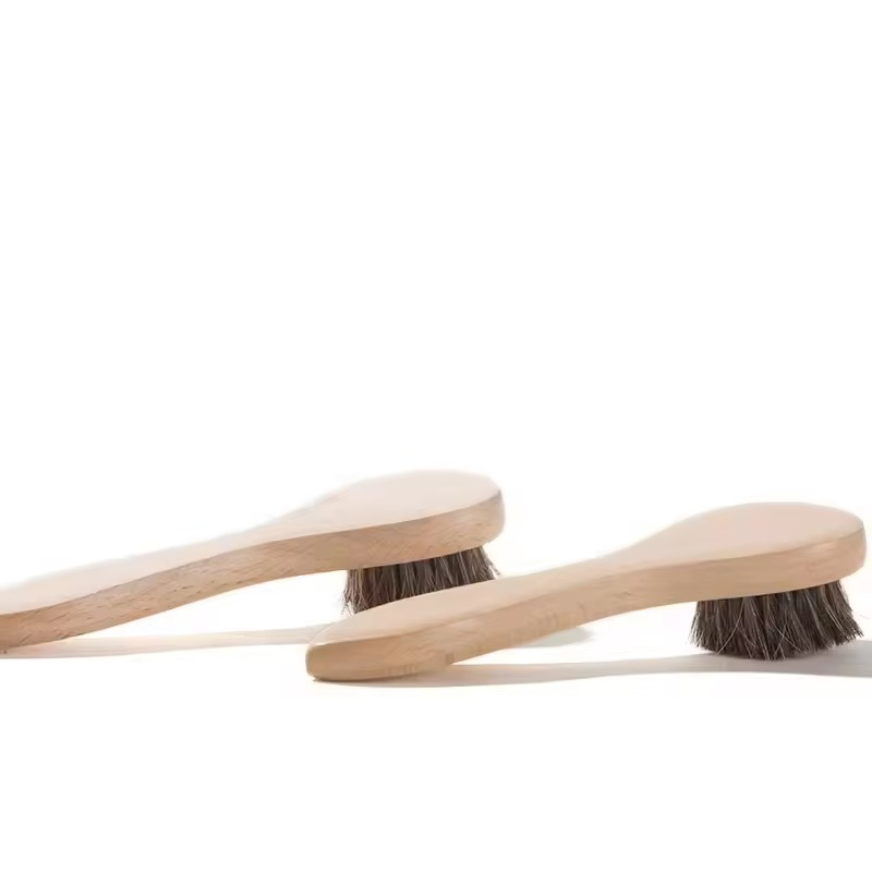 Long-Handled Natural Eco-Friendly Wooden Men's Facial Beard Cleaning Brush