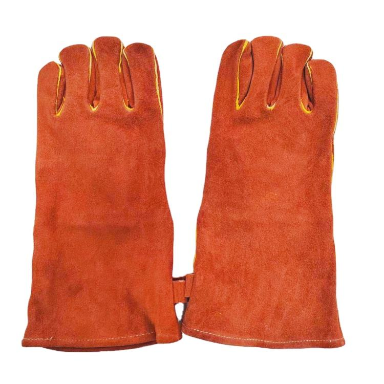 Premium Heat Resistant Cowhide BBQ Gloves for Safe Grilling